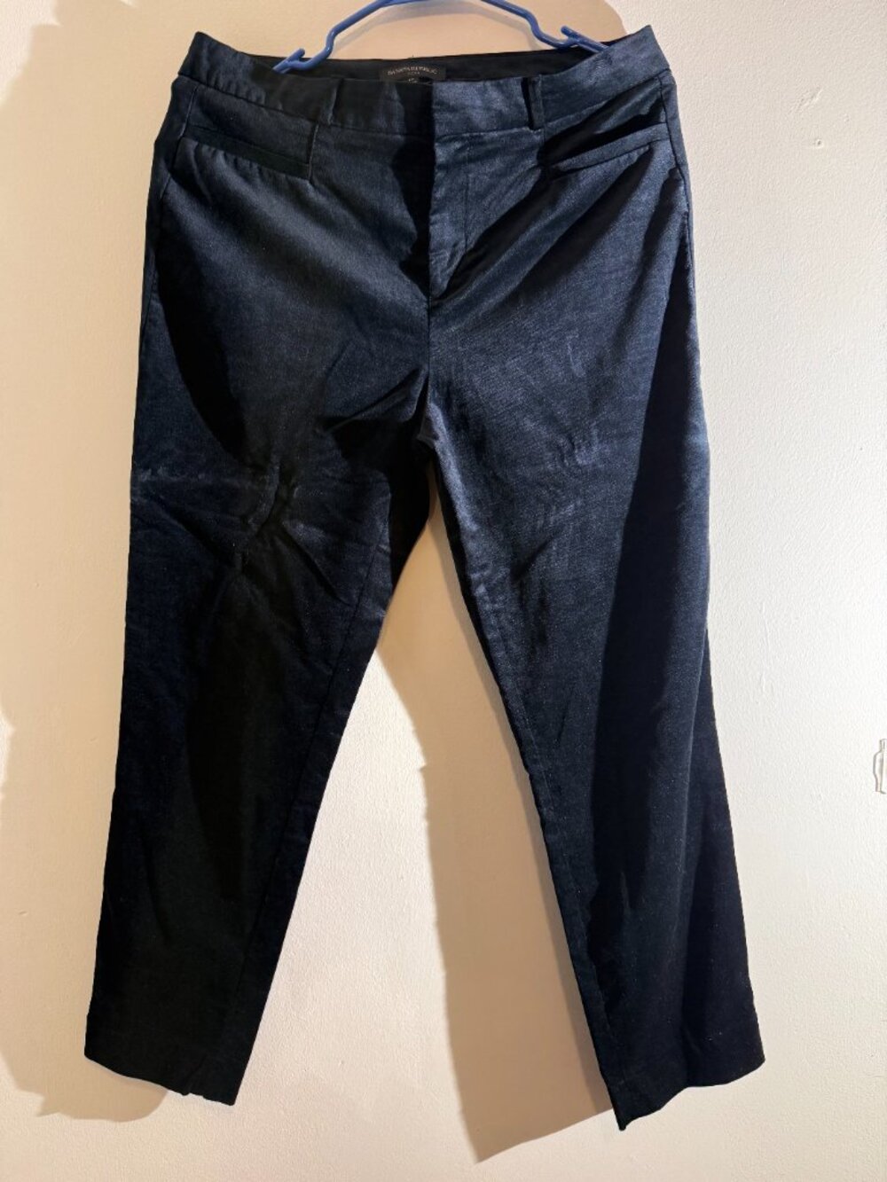 Banana Republic Black Velvet Sloan Slim Ankle Dress Pants | Size 10